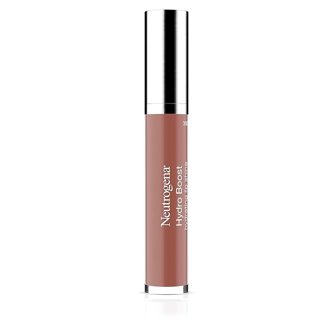 Neutrogena Hydro Boost Moisturizing Lip Gloss,Hydrating Non-Stick and Non-Drying Luminous Tinted Lip Shine with Hyaluronic Acid to Soften and Condition Lips,27 Almond Nude Color,0.10 oz,(Pack of 2)