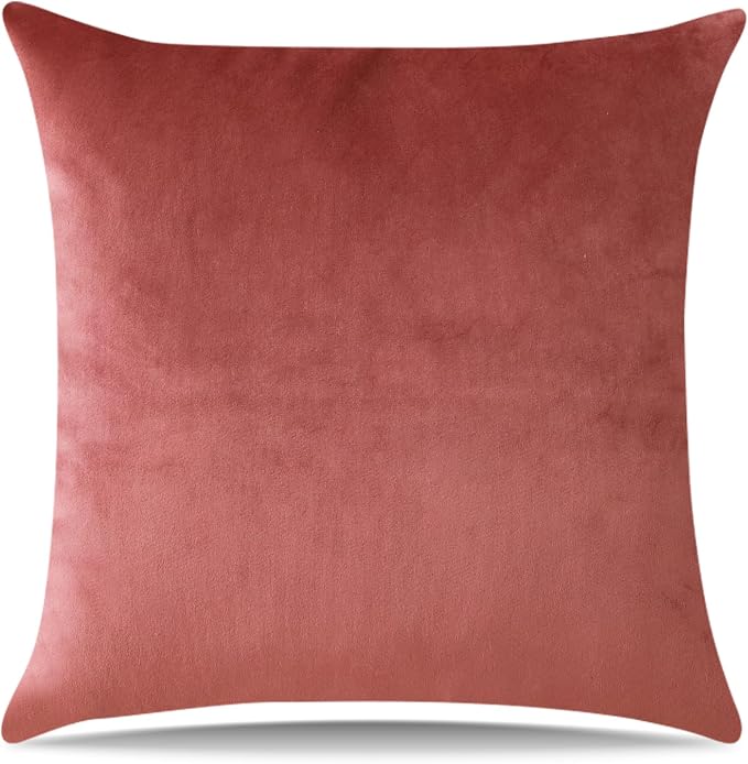 Artscope Luxury Velvet Pillow Covers Super Soft Decorative Square Throw Pillow Covers Case Cushion Covers for Sofa Couch Bedroom Car Decor 16x16 Inch Jam