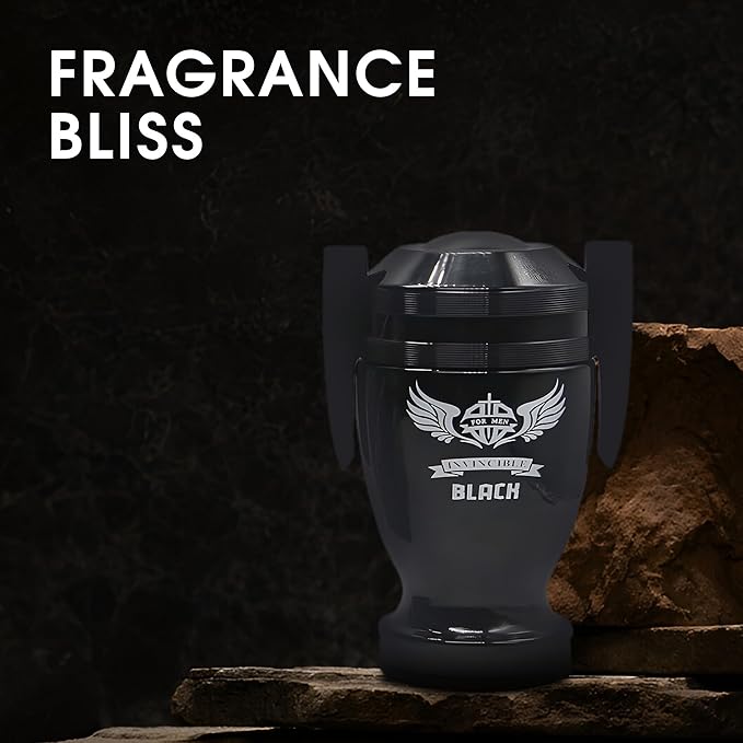 A CENTER Invincible Black Cologne for Men/Eau de Parfum Natural Spray 3.4 Fl Oz Perfume for Men Suitable for All Skin Type Fragrance Daily Used