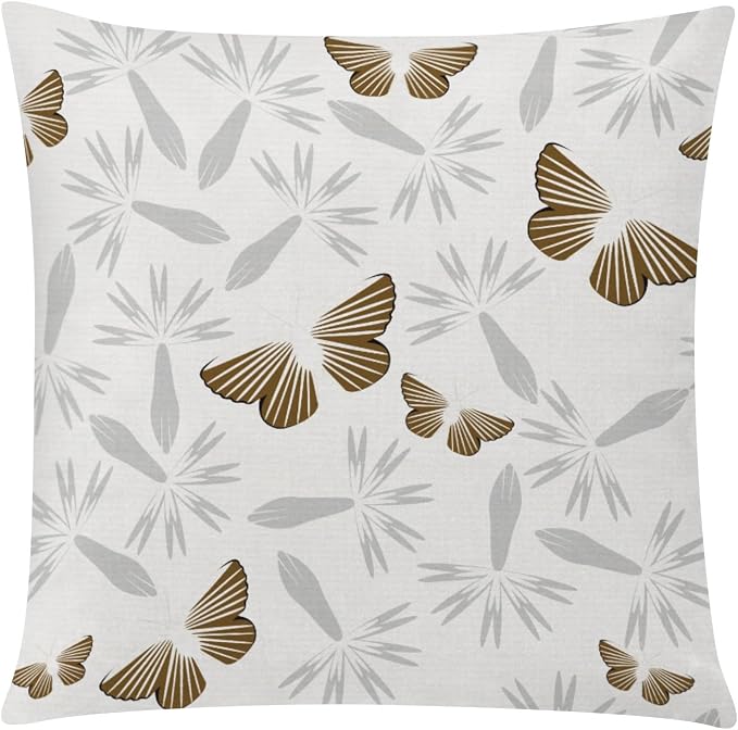 Brown Grey Throw Pillow Covers 20x20 Set of 6, Neutral Floral Home Decor | brown daisy Floral, decorative cushion cover, Breathable Linen, large Throw Pillow Size, modern Couch Sofa Living Room