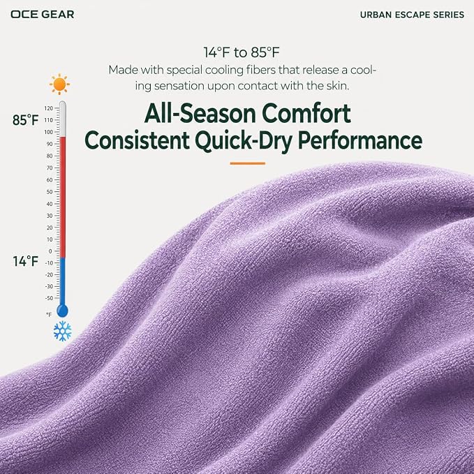 Microfiber Travel Towel, Soft Lightweight Quick Dry Towel, Super Absorbent Compact Travel & Sports & Beach Towels for Camping, Backpack, Gym, Swimming, Yoga, Hiking (Purple, X Large)