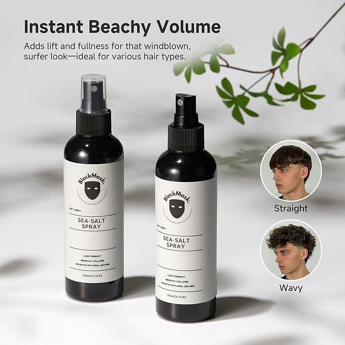 BlackMask Sea Salt Spray for Men – Volume & Texture, Lightweight Hold, Effortless Style