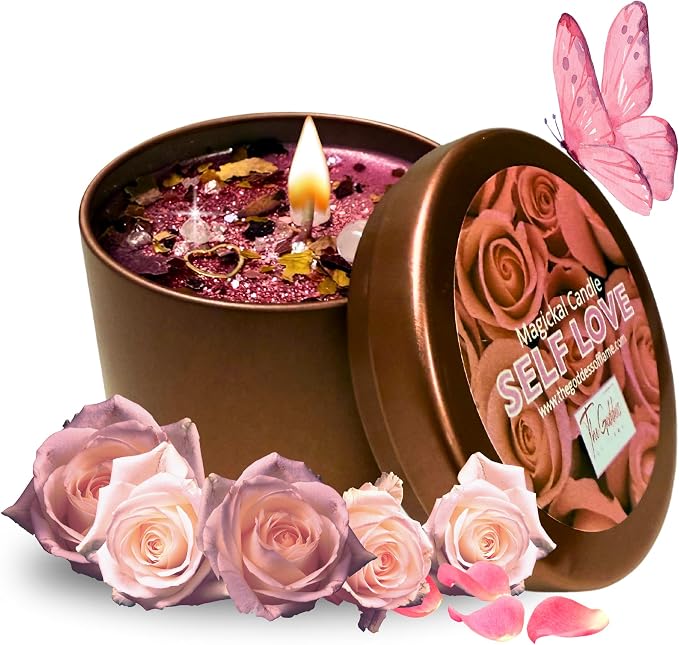 – Self Love Ritual Spell Candle | Spiritual Tool for Healing, Confidence & Manifestation | Hoodoo, Wiccan, Pagan, Conjure (4oz)