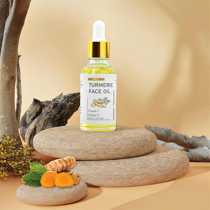 MR.A Turmeric Oil, Turmeric Face oil with Vitamin C for Face Body, Ginger Moisturizer Great for Cleanses Skin, Moisturize & Soothing skin, Tumeric Face Oil for All Skin Type