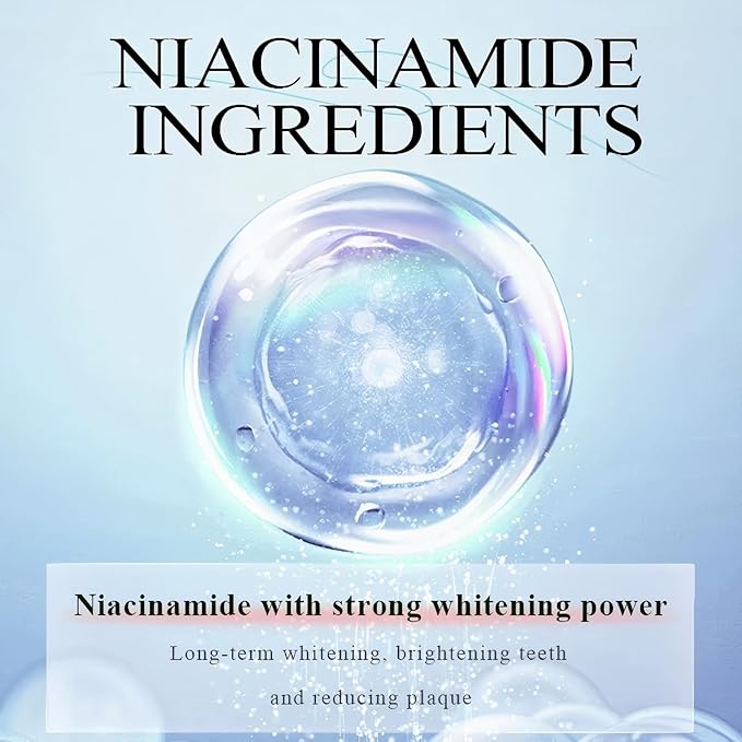 Niacinamide Whitening Toothpaste, Kimralur Triple Whitening Intensive Niacinamides Toothpastes, Fluoride-Free Formula is Suitable for Sensitive Teeth (1)