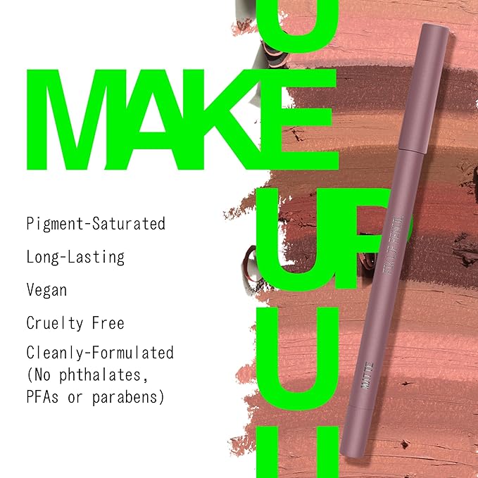 about-face Matte Fix Lip Pencil Midnight Seduction – Long-Wear, Creamy Matte Lip Liner with Hyaluronic Acid & Vitamins C & E – Vegan, Cruelty-Free, Clean Beauty – 0.042 oz (Soft Mauve)