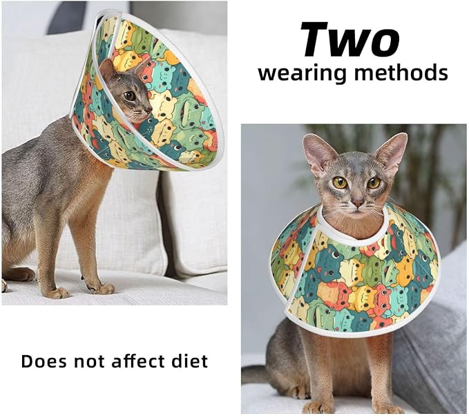 Cartoon Smart Frog for Adjustable Cat Cone Collar