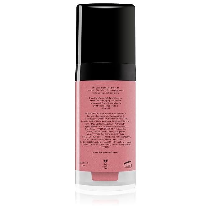 SHANY Paraben Free HD Liquid Cream Blush - Creamy & Blendable Color - PURE JOY