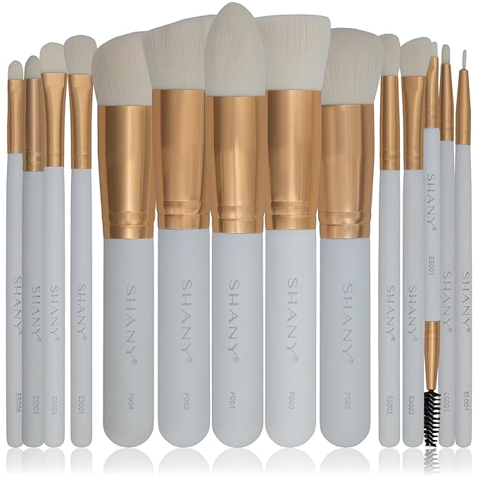 SHANY14 Piece Makeup Brush Set – Elite Cosmetics Brush Collection - Complete Kabuki, Eyes, Face, powder, foundation Makeup Brush Set - Cotton