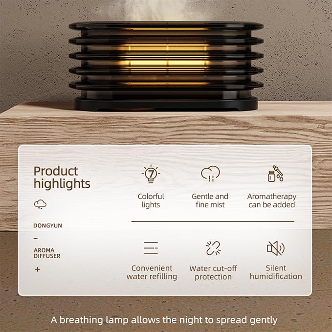 Aroma Diffuser, 120ml Ultrasonic Essential Oils Diffusers with Cool Mist, Salt Lamp Aromatherapy Diffuser with Auto-Off Protection for Home, Office, Bedroom