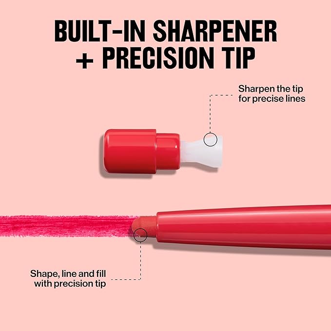 Revlon Colorstay Lip Liner Makeup with Built-in-Sharpener, Longwear Rich Colors, Stocking Stuffer for Women, 685 Natural, 0.01 oz