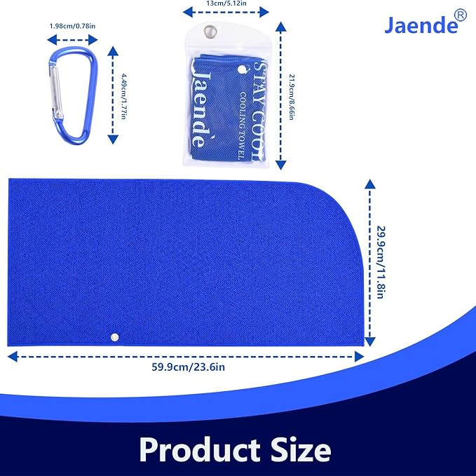 Jaende 3Pack Cooling Hoodie Towel, UPF 50+ Sun Protection Ice Towel, Instant Cooling Towels for Neck and Face, Perfect for Sports, Gym, Workout, Yoga, Running & Hot Weather