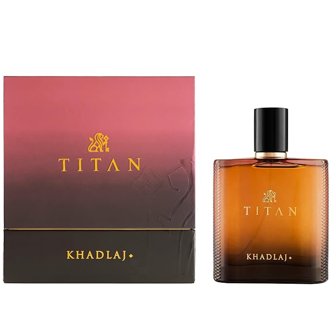 Khadlaj Titan – Citrus, Spicy, Aromatic, Amber – Eau de Parfum Spray Long-Lasting Fragrance for Men, 3.4 Ounce / 100 ml