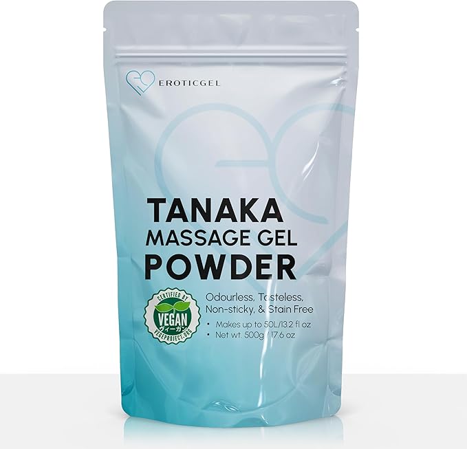 Tanaka Edition Nuru Massage Gel Powder 500g | Aloe Vera, Seaweed, Liquorice, & Green Tea | Made in Japan | Paraben & Glycerine Free | Makes 13.2 gal/ 50 Litre