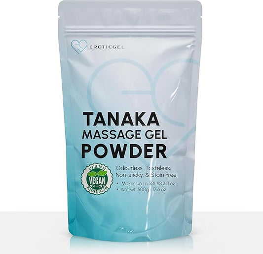 Tanaka Edition Nuru Massage Gel Powder 500g | Aloe Vera, Seaweed, Liquorice, & Green Tea | Made in Japan | Paraben & Glycerine Free | Makes 13.2 gal/ 50 Litre