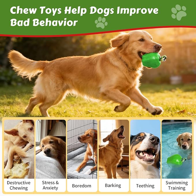 Tough Dog Chew Toys Indestructible Squeaky Toys for Aggressive Chewers Outdoor Swimming Interactive Tough Chew Toys for Medium and Large Dogs