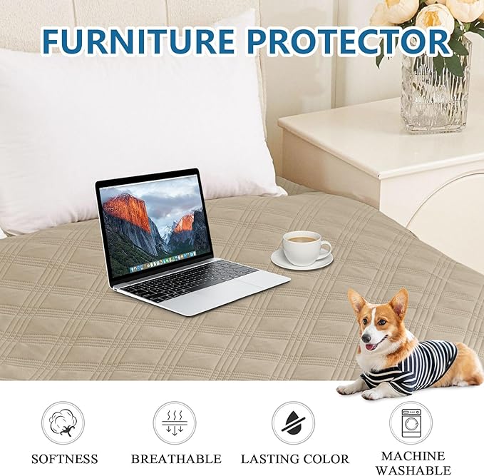 Waterproof Reversible Dog Blanket, Soft Couch Cover for Dogs Washable | Dual-Sided Waterproof Pet Bed Blanket, Resist Stains Spills & Pet Hair, Practical Furniture Protector For Pets, Size 30"x70"