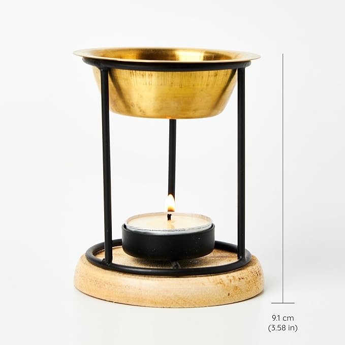 Aromafume Exotic Essential Oil Burner | Oil Diffuser with Candle | Brass Burner with 10ml Essential Oil