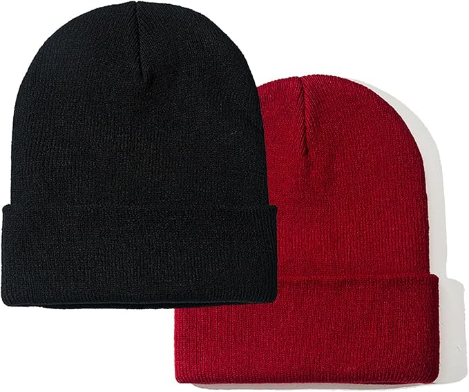 PFFY Unisex Beanie Hats for Men Women Knit Winter Beanies