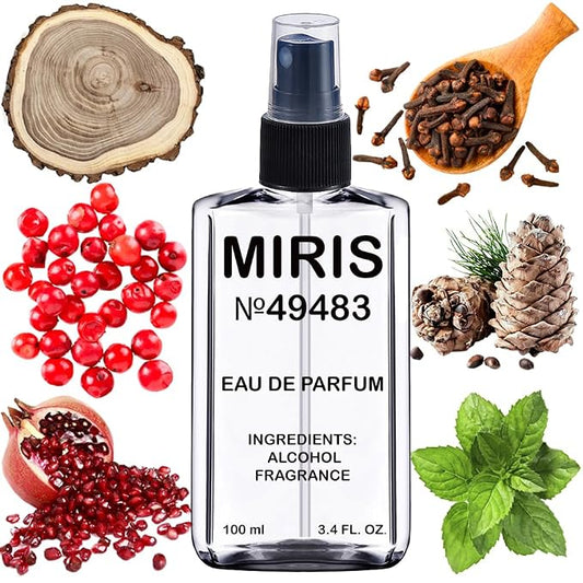 MIRIS No. 49483, Inspired by Pomegranate Noir, Long-Lasting Unisex Eau de Parfum for Women & Men, Spray 3.4 Fl Oz / 100 ml