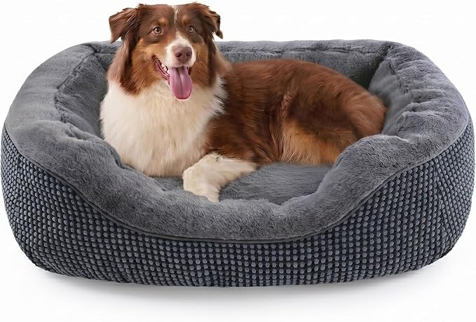 Large Dog Beds Large Sized Dog, Washable Orthopedic Warming Soft Sleeping Durable with Anti-Slip Bottom