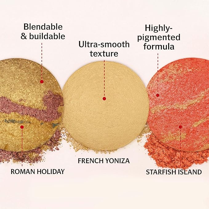 K'APEINE All in One Baked Makeup Palette, Dark Brown Eyeshadow, Blush Highlighter & Bronzer Face Kit Neutral Baked Powder Palette Hign Pigment Full Face Makeup Set with Matte Shimmer Finish for Women