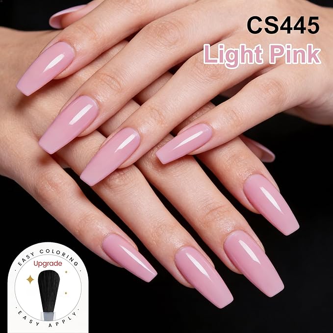 YTD Likomey Gel Nail Polish,15ml Light Pink Soak Off UV Gel,Salon Home DIY Nail Art Manicure Varnish,CS445