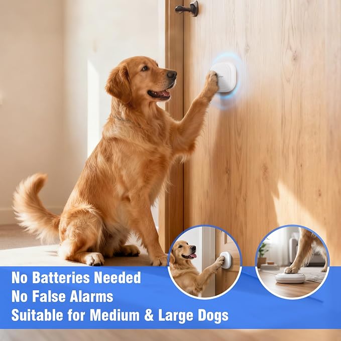 ChunHee Dog Door Bell for Potty Training –Smart Wireless Dog Bell to Go Outside, 500Feet with IP55 Waterproof, 32 Melodies & 5 Volume Levels(1 Receiver + 2 Buttons)