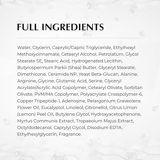 JEU'DEMEURE Intensive Adenosine Ceramide & Peptides Korean skin care Night Moisturizer Cream for Regenerating, Ultra-Deep Hydrating, Skin Repair, Rich Texture, Anti-Aging 1.7 oz