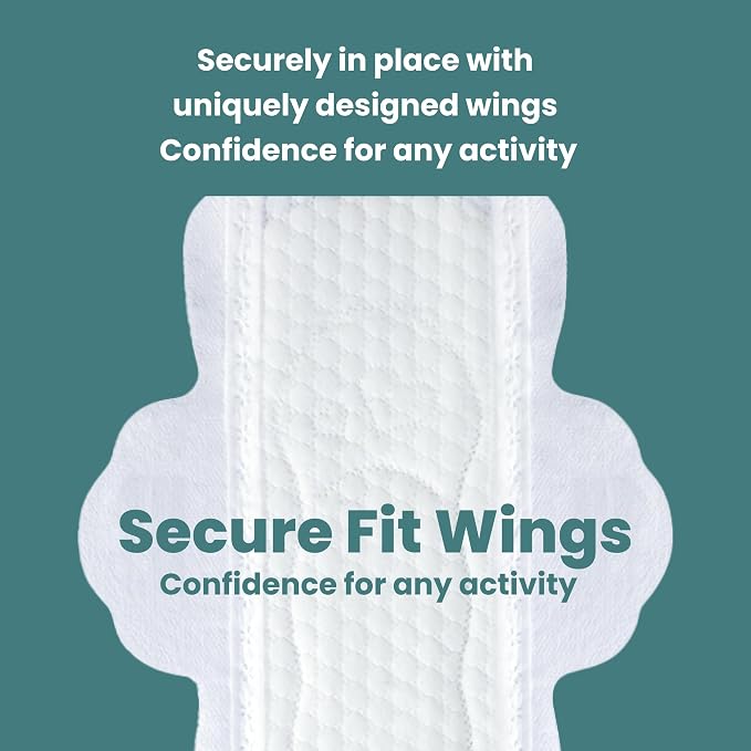 uNeat Maxi Pads with Wings, Long Overnight Period Pads for Women, Feminine Care, Heavy Absorbency, Odor-Neutralizing Tech, Unscented, Sanitary Napkins, (Size 3, 60 Count)