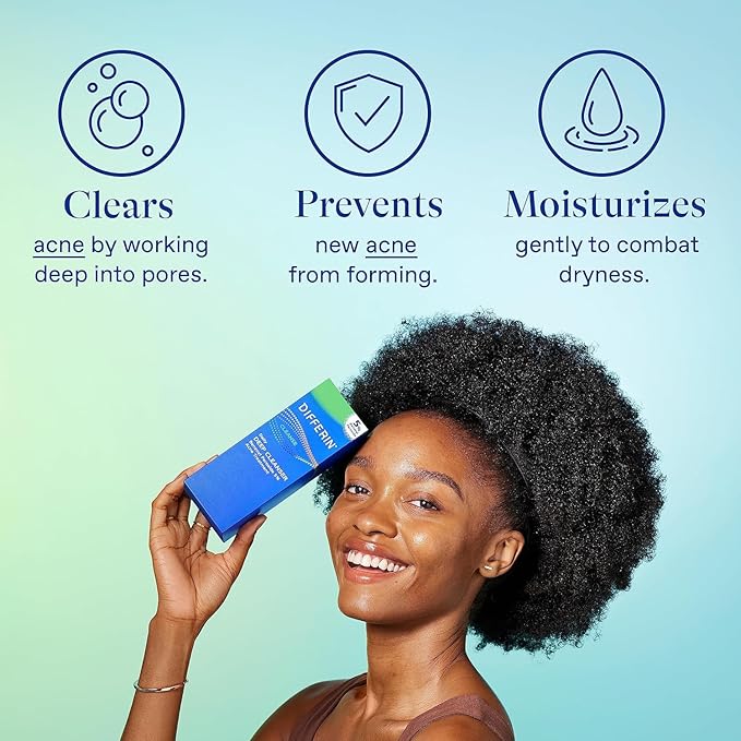 Differin Acne Skin Care Kit, Differin Gel Retinoid Acne Treatment for Face with 0.1% Adapalene & 5% Benzoyl Peroxide Face Wash & Body Wash, Designed for Pimple and AcneProne Skin (Pack of 10)