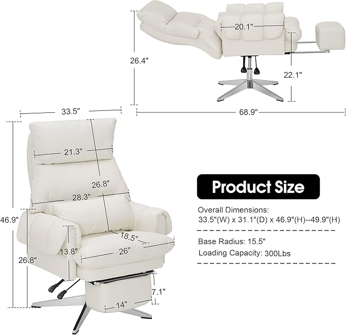 BarberPub Beauty Salon Chair with Lumbar Support, Adjustable Height, Swivel Reclining Esthetician Chair for Facial, Massage, Eyelash Extension, Tattoo 8105/8129 (Modern-X-Shaped Base, PU Leather)