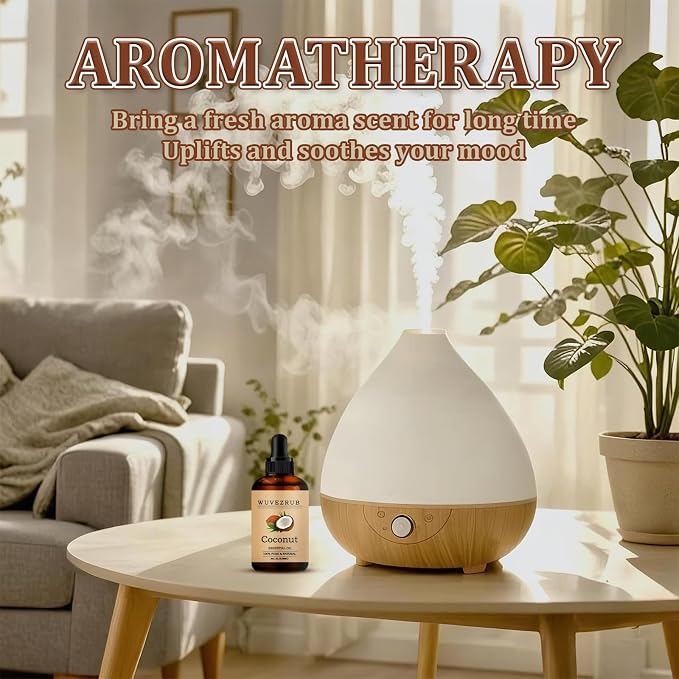 Coconut Essential Oil 60ML - 100% Pure and Natural Oils for Aromatherapy Diffuser - 2 Fl Oz/Coconut