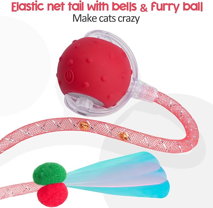 Interactive Cat Toys Ball,Automatic Moving Ball Toy,Rechargeable