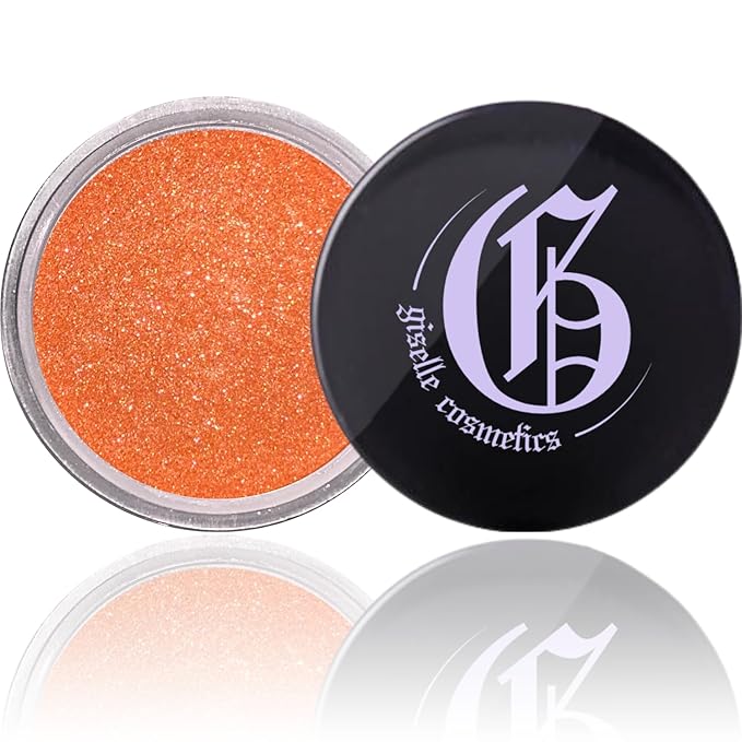 Copperhead Gummy Organic Mineral Eyeshadow Palette - Orange Glitter, Shimmer, Gold, Copper Tones with Loose Highlighter Makeup - Eye Glitter Makeup for Sparkle Eye Shadow Look