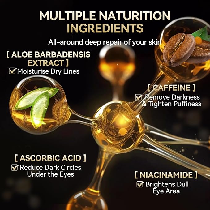 BREYLEE Renewal Eye Serum for Puffy Eye Bags Fine Lines Dark Circles Wrinkles, Anti-Puffiness & Fading Fine Lines, with Coffine Niacinamide Polypeptide