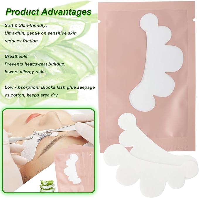 100 Pairs Professional Under Eye Pads Gel Lash Extensions, Premium Hydrogel Patch Gel Pad Beauty Makeup Tool for Under Eyes Eyelash Extension (Pink)