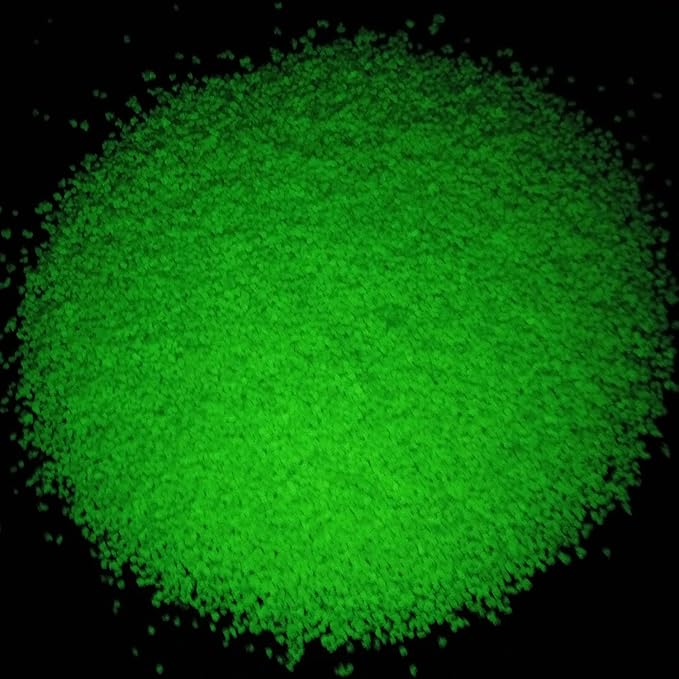 TWINKLING Glow in The Dark Crushed Glass, Broken Glass Glitter, Glow in The Dark Stones Gems Chips for DIY Resin Art Epoxy Crafts, Nail Art, Jewelry Making, Geode Painting, 0.85mm(100g) (Yellow)
