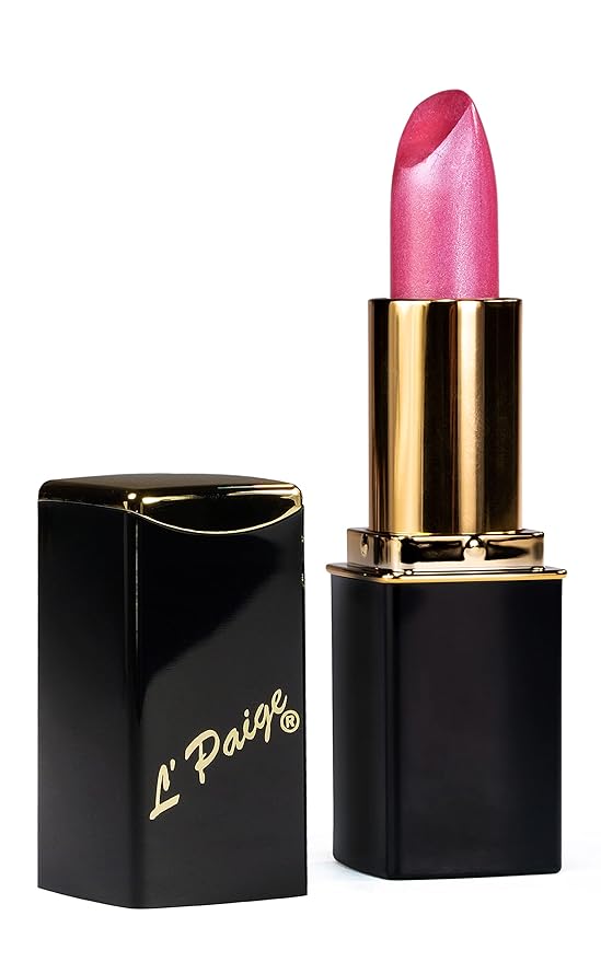 L’Paige Designer Lipstick – Frosted Amethyst Sheen in Cool Berry Pink, with Aloe Vera-Based, Long-Lasting, Moisturizing Formula for Smooth, Soft, Hydrated Lips – Ideal for All-Day Wear, Shade L53