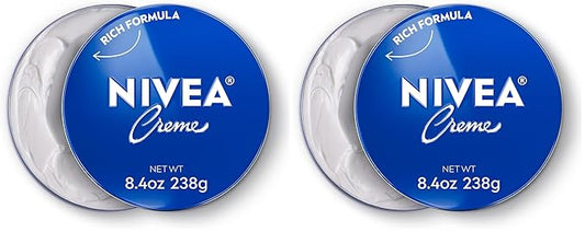 NIVEA Creme Body, Face and Hand Moisturizing Cream, German Formula, Rich Body Moisturizer with Provitamin B5, 8.4 Oz Tin (Pack of 2)