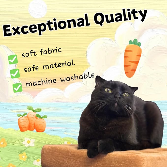 CECE PAW Carrot Catnip Toys, Interactive Feather Cat Toys for Indoor Cats, Cat Puzzle Toys for Boredom and Mental Stimulation, 12 Squeaky Carrots with Treat Pockets and 12 Catnip Tea Bags
