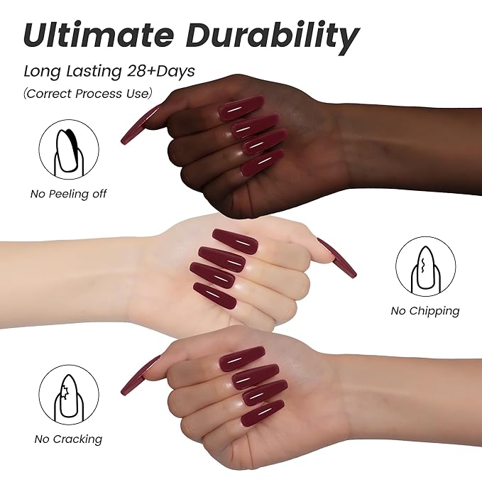 YTD Likomey Burgundy Red Gel Nail Polish,15ml Salon Home DIY Manicure and Pedicure Dark Cherry Red Fall Winter Soak Off UV Color Varnish,CS018