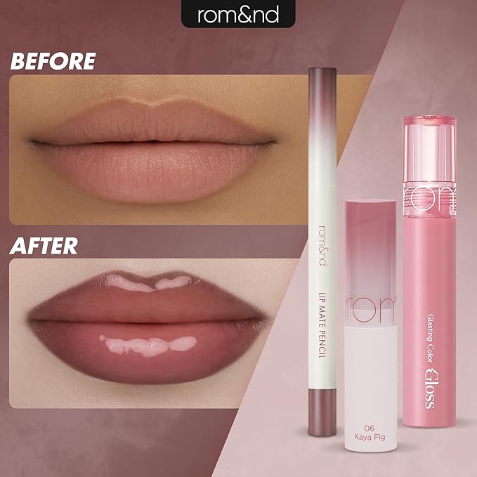 rom&nd Volume Hack Trio Sweet Fig Set | Korean Lip Combo for Plump, Hydrated & Glossy Lips | 3-in-1 Kit