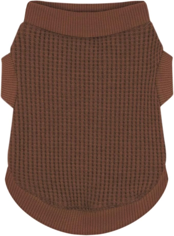 Cozy and Functional Dog Shirts for Small Puppies: Stretchable Brown Attire with Easy-On Design, Ideal for Chihuahuas and Yorkies - Enhance Comfort and Playfulness on Chill Days XX-Large