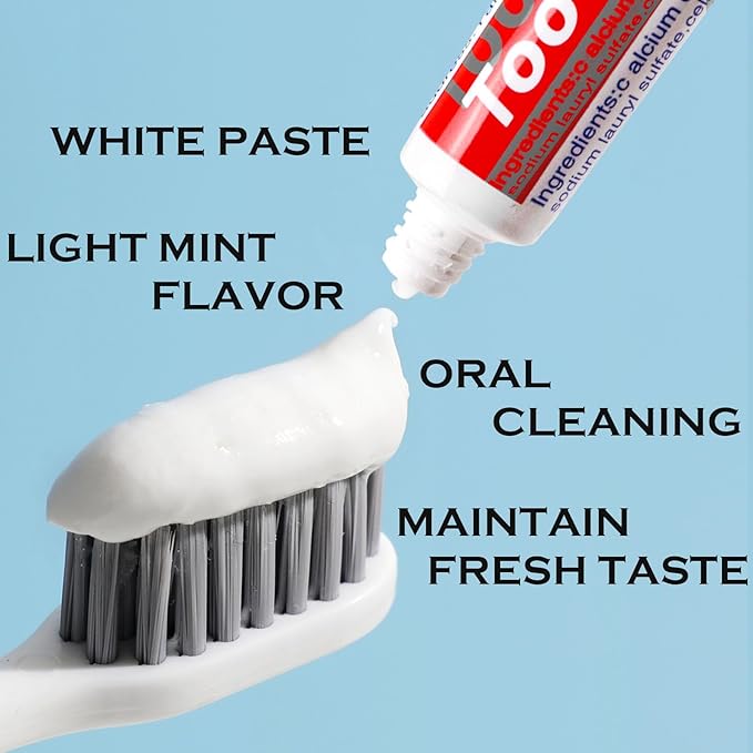 HAIFOTRVA 300 Tubes Bulk Travel Size Toothpaste,Extra Small 0.35 oz Small Toothpaste Travel Size Bulk 0.8x3.5 inches Peppermint Mini Disposable Toothpaste for Hotel,Guests,Homeless,Charity