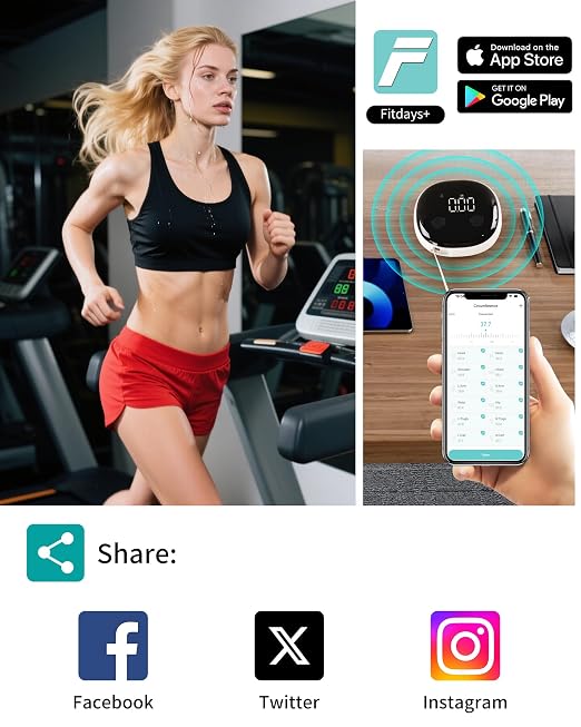 Smart Body Measuring Tape - Bluetooth Measuring Tape for Body Measurements with App - LED Display and Locking Retractable Measure for Weight Loss/Fitness - 60in/150cm