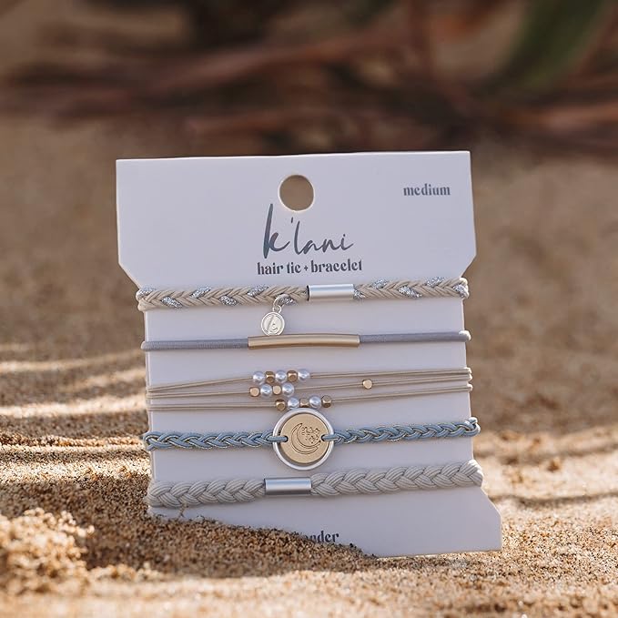 K'lani Hair Tie Bracelets for Women - Elastic Hair Bands That Double as Stylish Jewelry - Wonder - Small