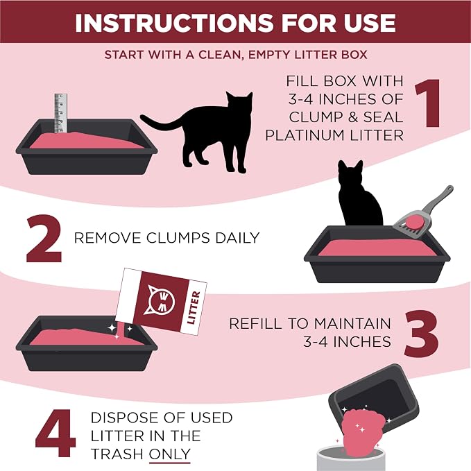 ARM & HAMMER Clump & Seal Platinum Clumping Cat Litter, Online Only, 37 Lbs | Clumping Litter, Rock-Hard Clumps, Baking Soda Odor Eliminators, 14-Day Odor Control