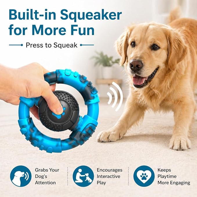 Pamlulu Tough Dog Toys for Aggressive Chewers, Indestructible Dog Toy for Large Dogs, Nylon Chew Toys for Medium Large Breed, Interactive Dog Toys to Keep Them Busy, Dog Birthday