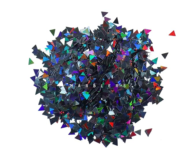 MARBLERS [Triangle] Shape Glitter for Body & Face 0.11oz (3g) | Flake | Non-Toxic | Vegan | Cruelty-Free | Eyeshadow, Nail Polish, Nail Art | Festival, Rave & Party Makeup | Body & Face